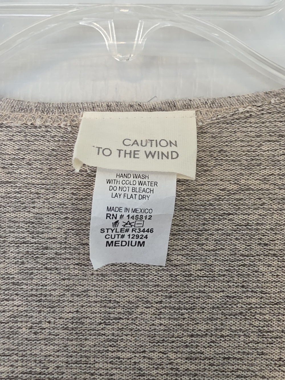 Caution To The Wind Cream Tie-Front Layered-Sleeve Cardigan - Picture 3 of 6